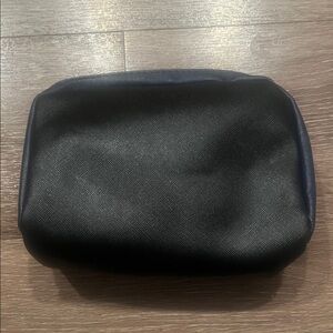 Cole Haan x American Airlines Black Leather cosmetic  Bag
